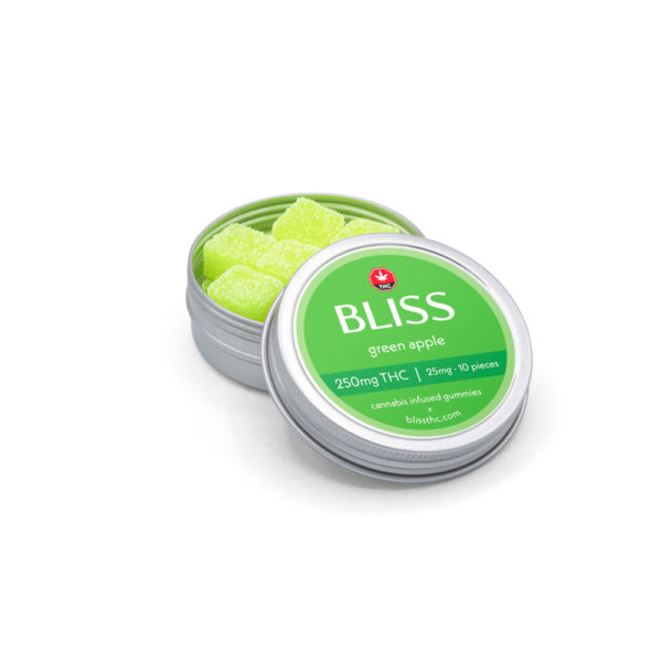BLISS Gummies Green Apple Open Tin